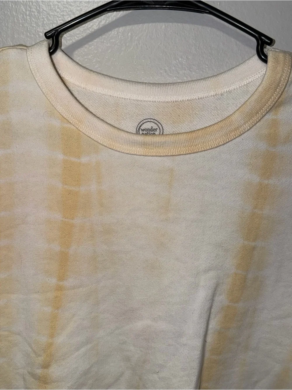 wonder nation Pale Yellow Tie-Dye Crewneck Sweatshirt